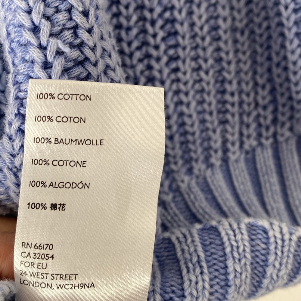 Free People Blue Oversized Slouchy Off-the-Shoulder Cotton Sweater XS Open Back - Picture 8 of 11